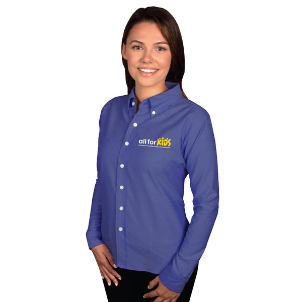 Blue Generation Long Sleeve Oxford - Women's - Solid - Printesta