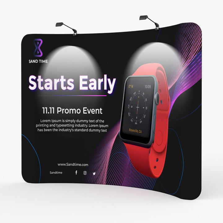 Curved Tension Fabric Display - Printesta