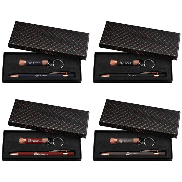 Ellipse & Chroma Rose Gold Cross - Pattern Gift Set - Laser - Printesta