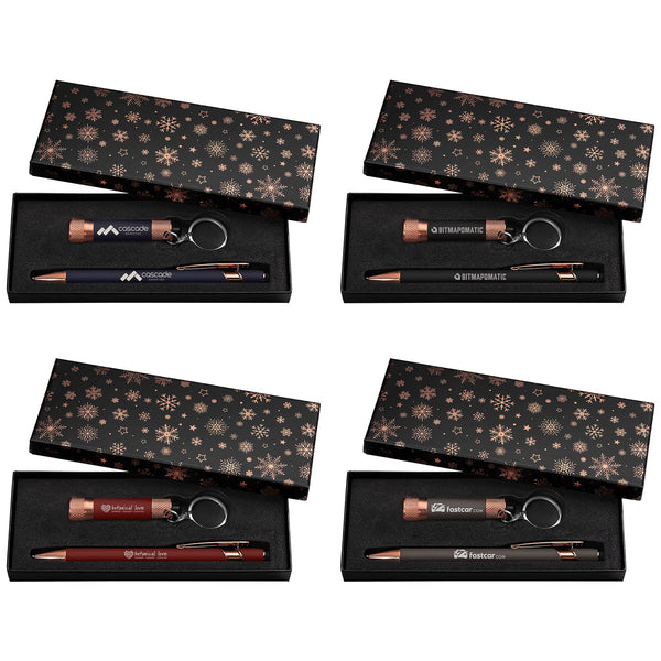 Ellipse & Chroma Rose Gold Snowflake Gift Set - Laser - Printesta