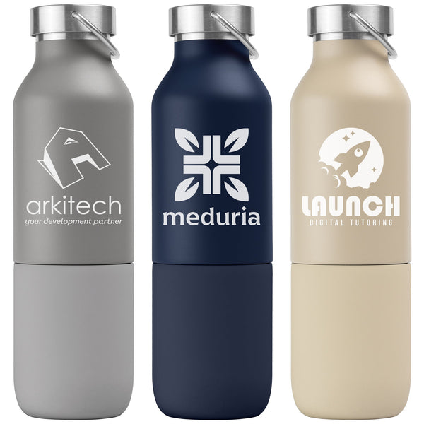 Freya Duo – 2 - in - 1 20 oz. Double - Wall Recycled Stainless Steel Bottle with 11 oz. Tumbler - Printesta