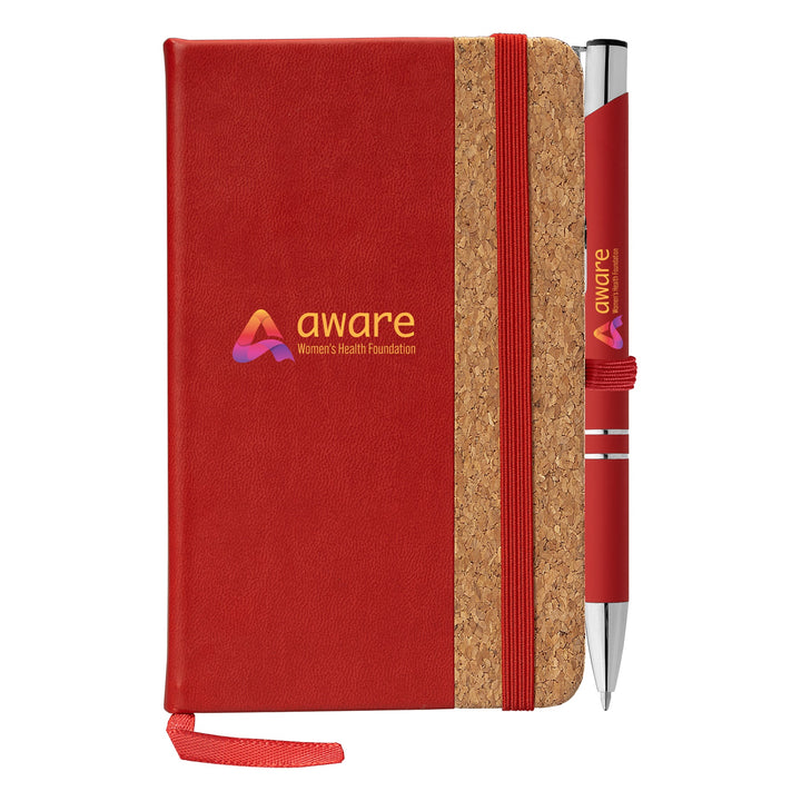 Miller Cork Notebook & Tres - Chic Pen Gift Set - ColorJet - Printesta